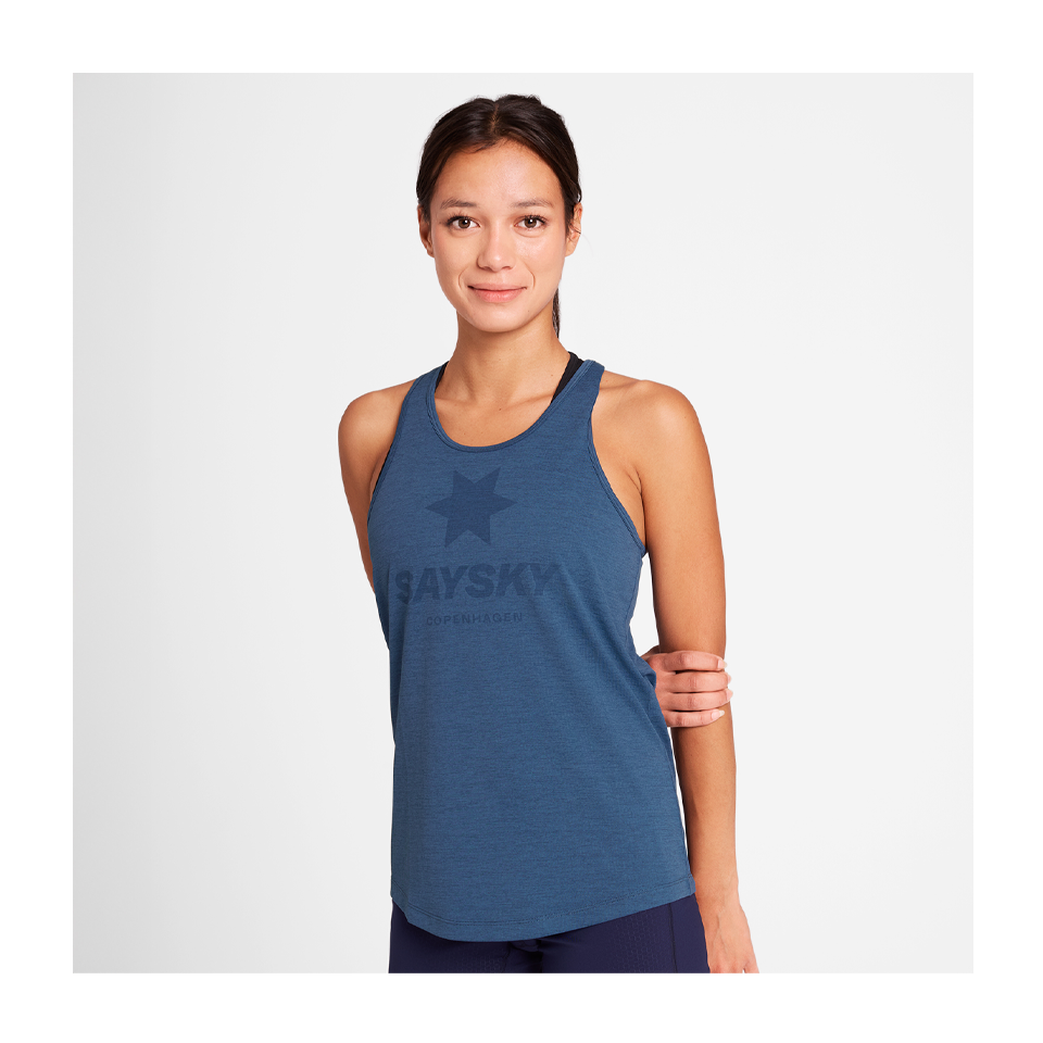 SAYSKY Women's Logo Combat Pro Singlet Blue