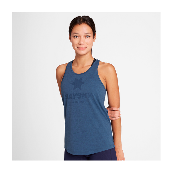 SAYSKY Women's Logo Combat Pro Singlet Blue