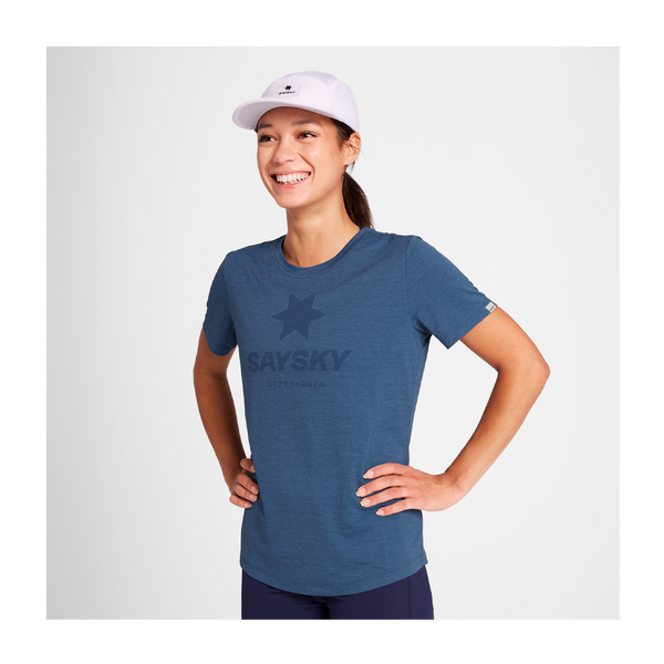 SAYSKY Women's Logo Combat Pro T-Shirt Blue