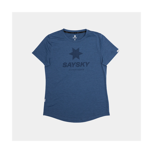 SAYSKY Women's Logo Combat Pro T-Shirt Blue