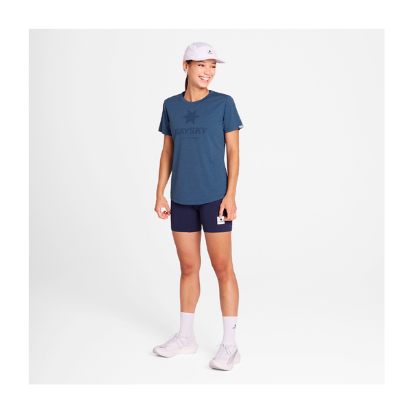 SAYSKY Women's Logo Combat Pro T-Shirt Blue