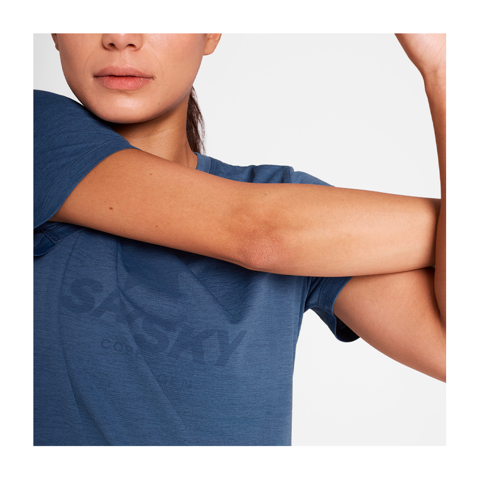 SAYSKY Women's Logo Combat Pro T-Shirt Blue