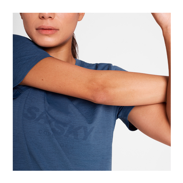 SAYSKY Women's Logo Combat Pro T-Shirt Blue