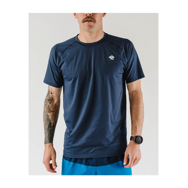 rabbit Men's EZ Tee Perf ICE SS Dress Blues
