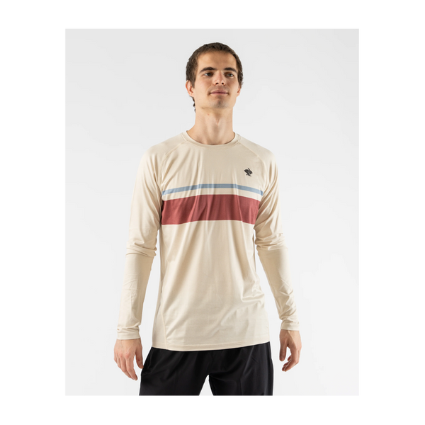 rabbit Men's EZ Tee LS Seedpearl Stripe
