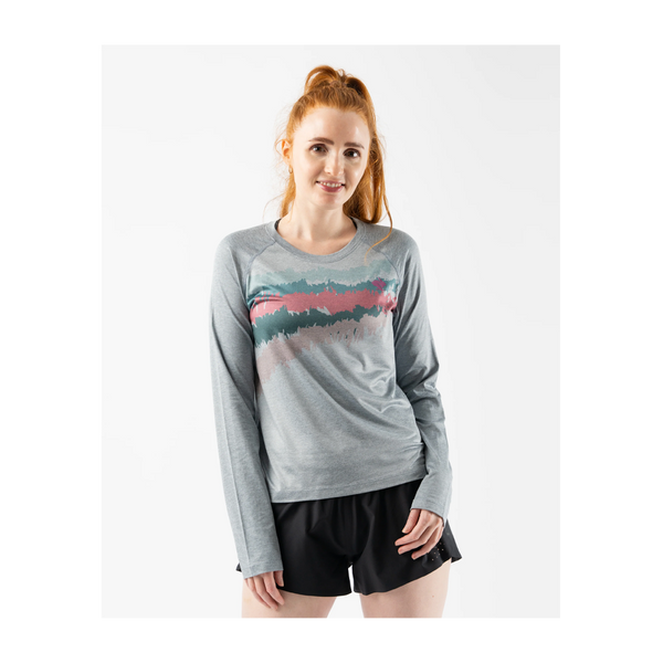 rabbit Women's EZ Tee LS Cropped Quarry Paint