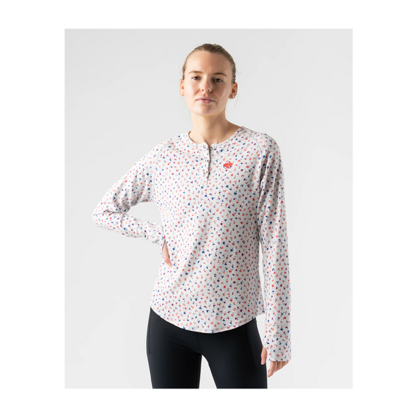 rabbit Women's Button Up LS Light Grey Foliage