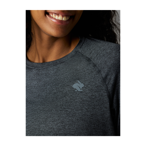 rabbit Women's EZ Tee LS Black Charcoal