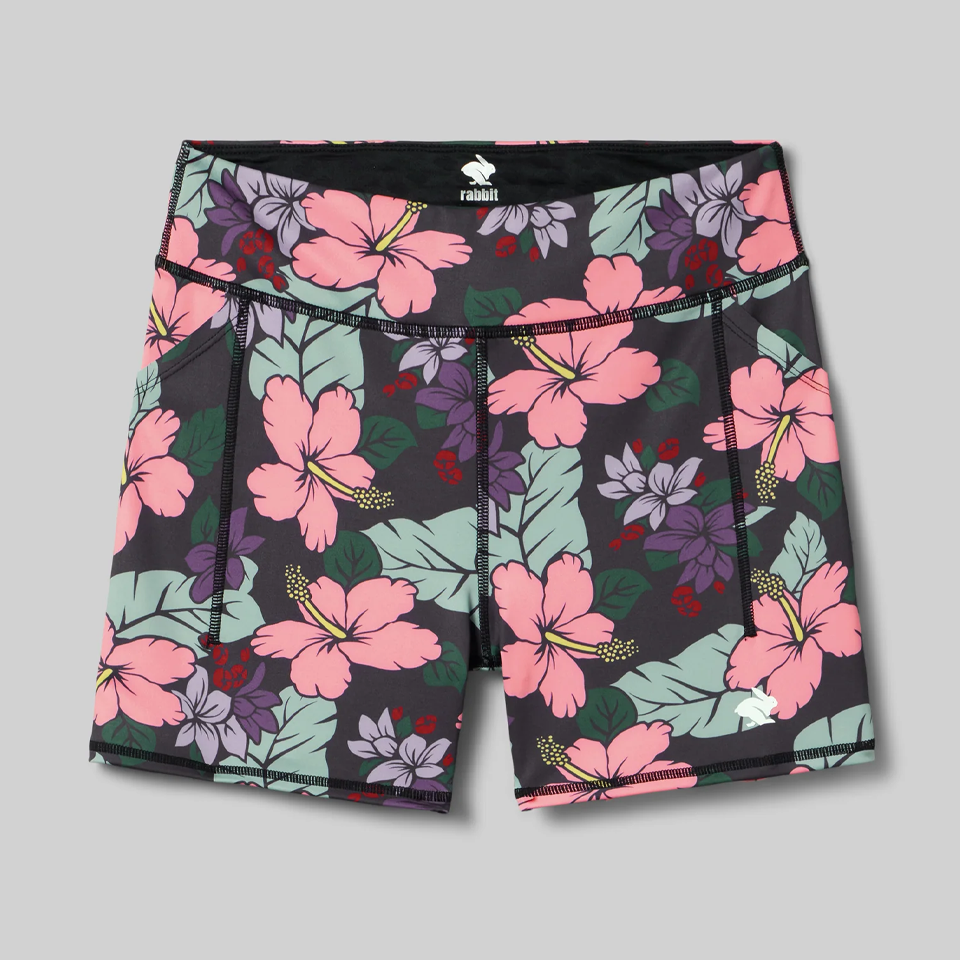 rabbit Women's Speed Leggy Short Hibiscus Floral