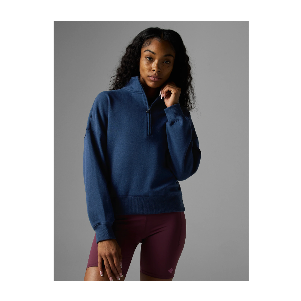 rabbit Women's Go-To Half Zip Dress Blues Secondary image