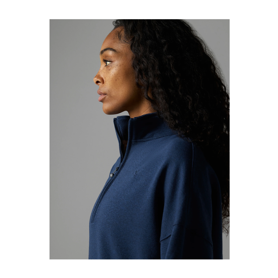 rabbit Women's Go-To Half Zip Dress Blues