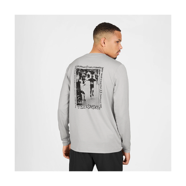 SAYSKY Men's Statement Pace Long Sleeve Grey