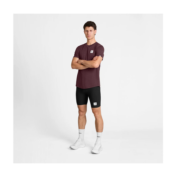 SAYSKY Men's Clean Combat Pro T-Shirt Burgundy