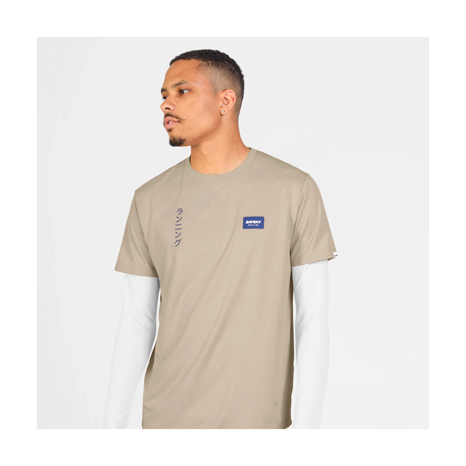 SAYSKY Men's Statement Combat Pro T-Shirt Sand