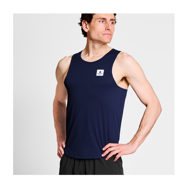 SAYSKY Men's Clean Combat Pro Singlet Navy Blue
