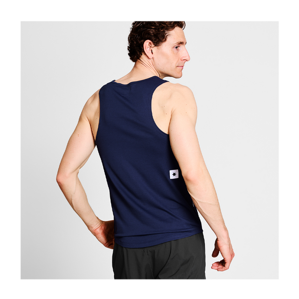 SAYSKY Men's Clean Combat Pro Singlet Navy Blue
