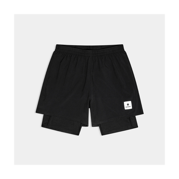 SAYSKY Men's 2 in 1 Pace Shorts 5'' Black