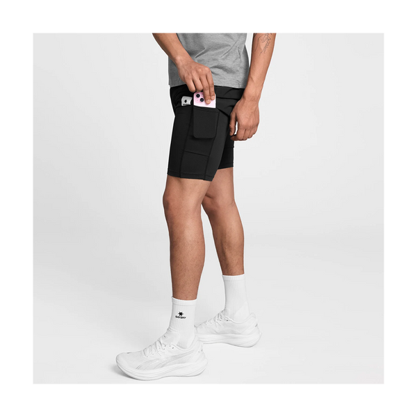 SAYSKY Men's 2 in 1 Pace Shorts 5'' Black