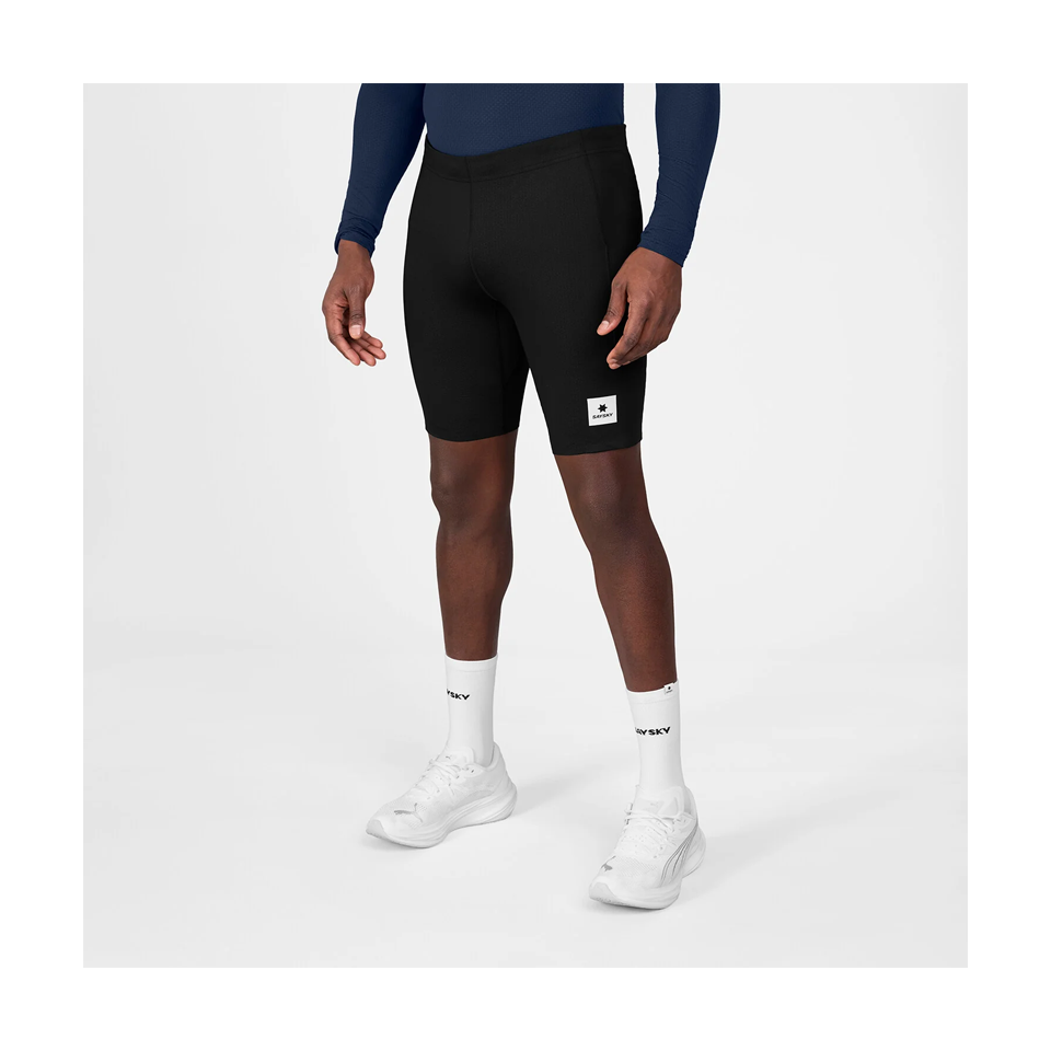 SAYSKY Men's Combat + Short Tights 9" Black