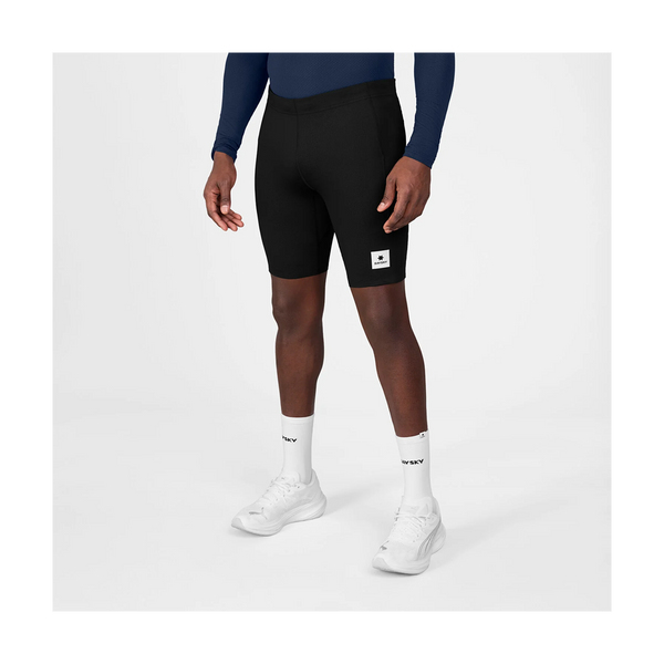 SAYSKY Men's Combat + Short Tights 9" Black