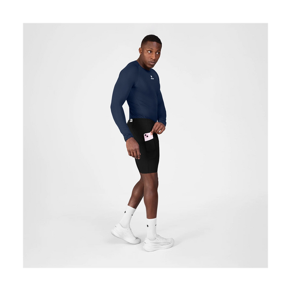 SAYSKY Men's Combat + Short Tights 9" Black