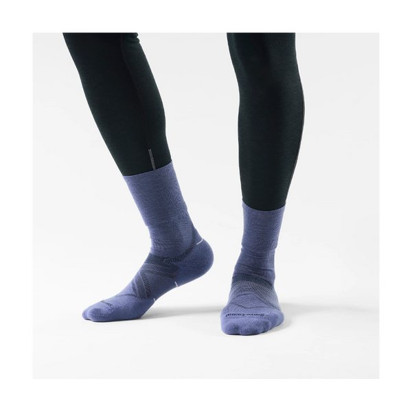 Smartwool Run Cold Weather Crew Socks Targeted Cushion Nightfall Blue