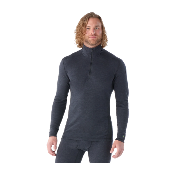 Smartwool Men's Classic Thermal Merino Base Layer 1/4 Zip Charcoal Heather