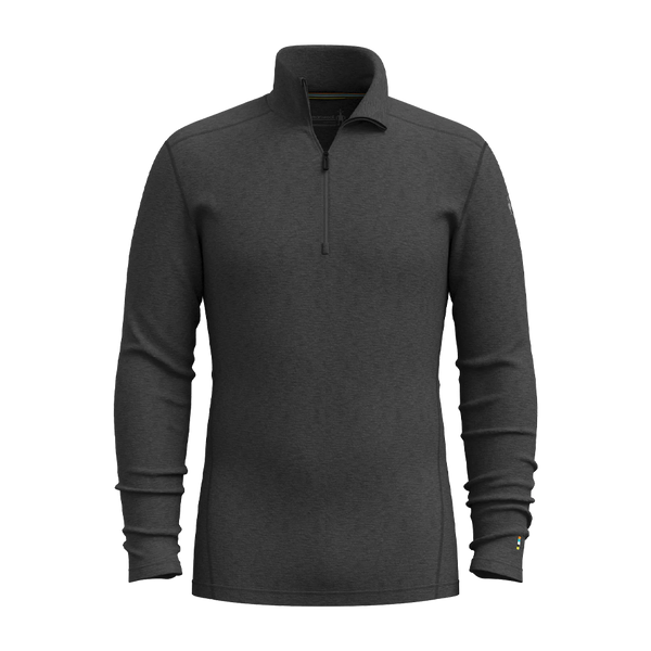 Smartwool Men's Classic Thermal Merino Base Layer 1/4 Zip Charcoal Heather