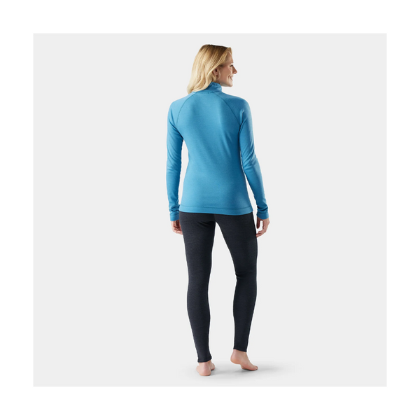 Smartwool Women's Classic Thermal Merino Base Layer 1/4 Zip Mineral Blue Heather