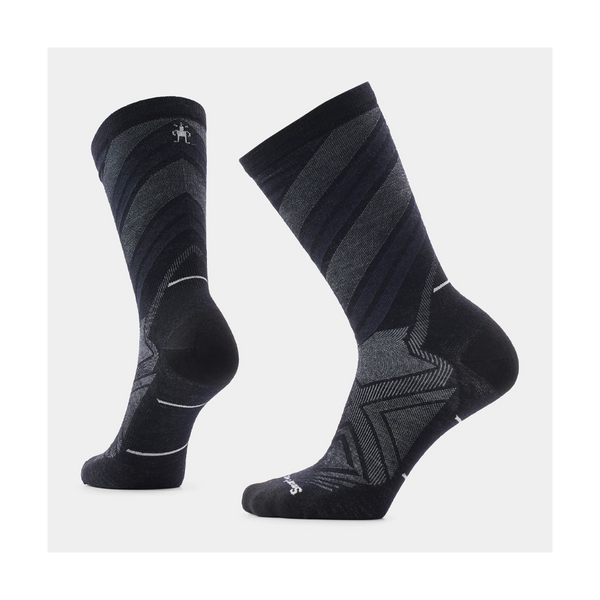 Smartwool Run Pattern Crew Socks Zero Cushion Black