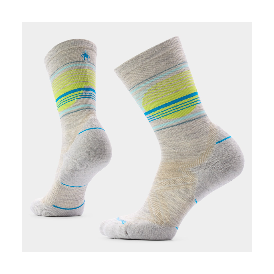 Smartwool Women's Run Cold Weather Glow Track Crew Socks Targeted Cushion Ash