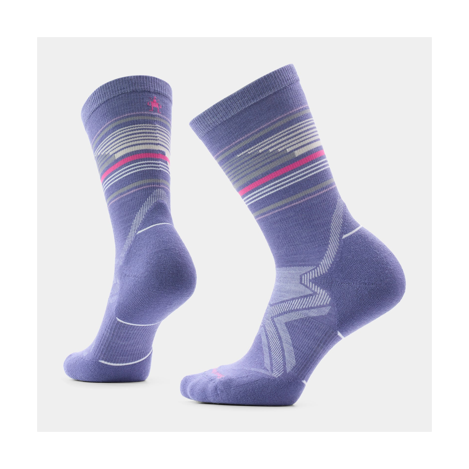 Smartwool Women's Run Cold Weather Glow Track Crew Socks Targeted Cushion Nightfall Blue