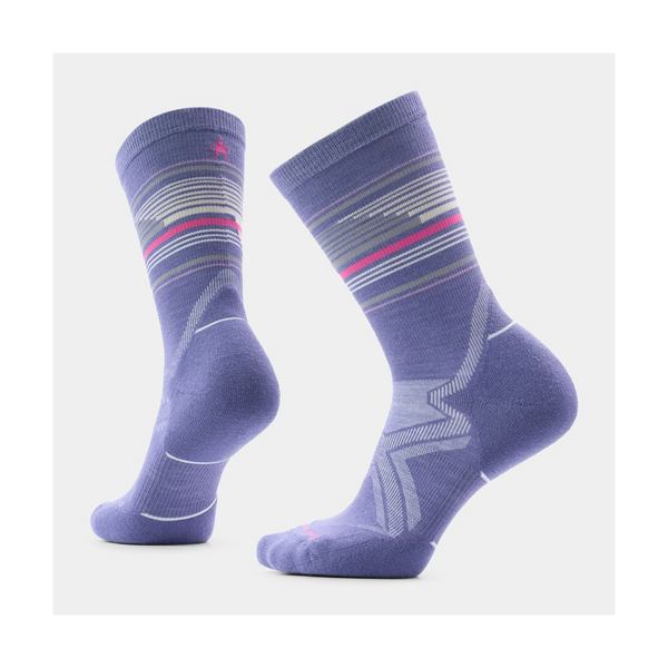 Smartwool Women's Run Cold Weather Glow Track Crew Socks Targeted Cushion Nightfall Blue