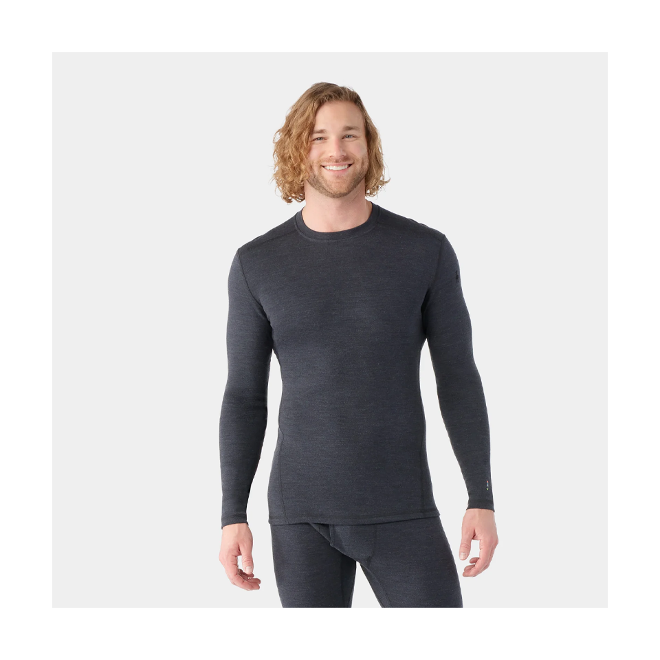 Smartwool Men's Classic Thermal Merino Base Layer Crew Charcoal Heather