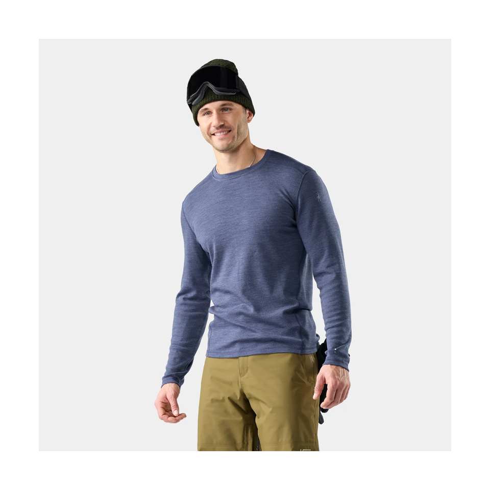 Smartwool Men's Classic Thermal Merino Base Layer Crew Nightfall Blue Heather