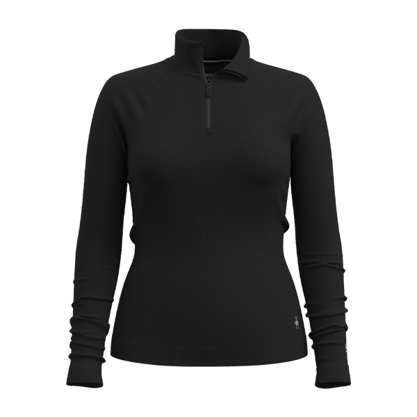 Smartwool Women's Classic Thermal Merino Base Layer 1/4 Zip Black