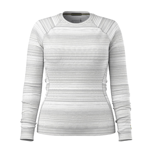 Smartwool Women's Classic Thermal Merino Base Layer Crew Light Gray Colour Shift