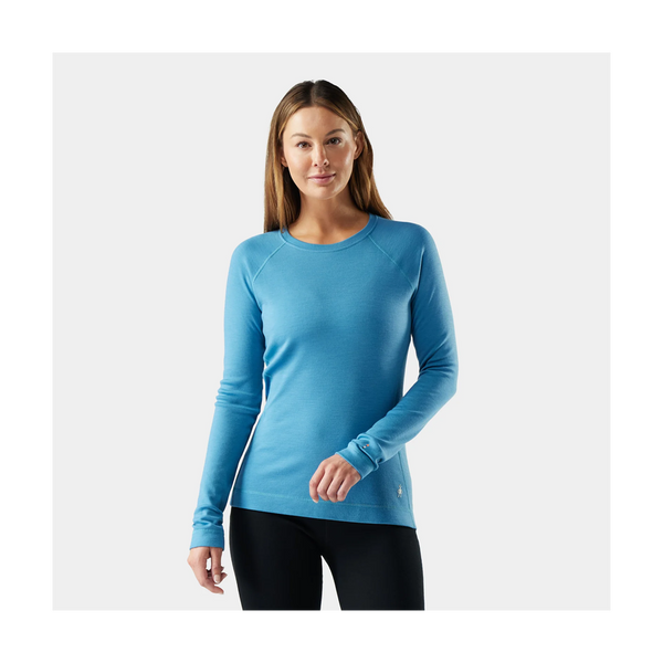Smartwool Women's Classic Thermal Merino Base Layer Crew Mineral Blue Heather