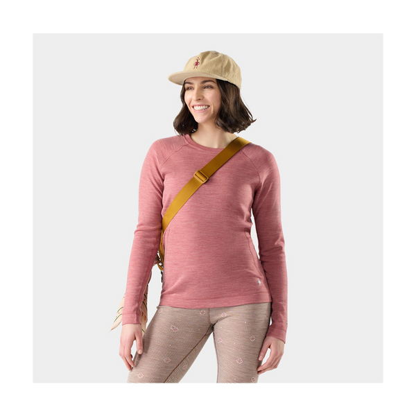 Smartwool Women's Classic Thermal Merino Base Layer Crew Rosewood Heather