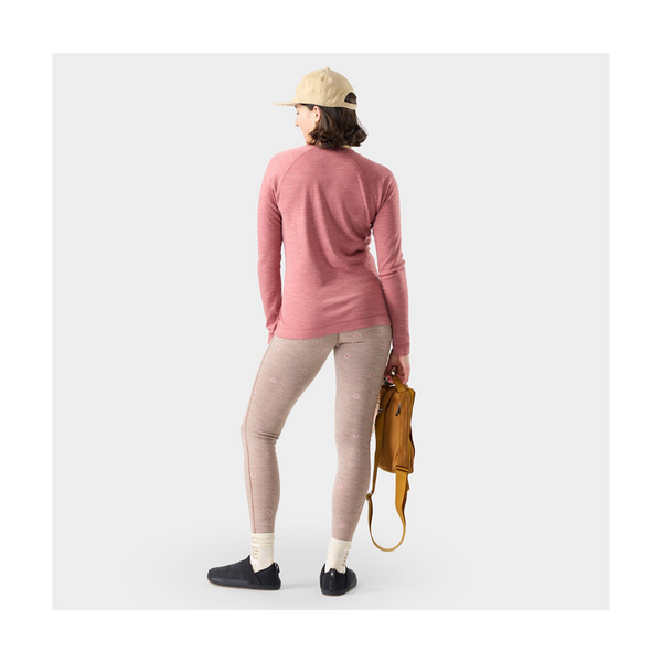 Smartwool Women's Classic Thermal Merino Base Layer Crew Rosewood Heather