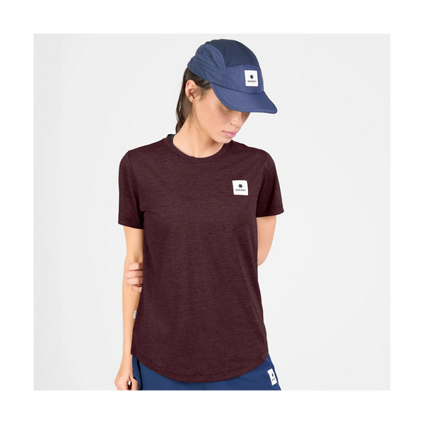 SAYSKY Women's Clean Combat Pro T-Shirt Burgundy