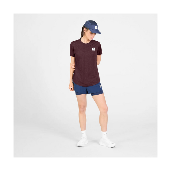 SAYSKY Women's Clean Combat Pro T-Shirt Burgundy