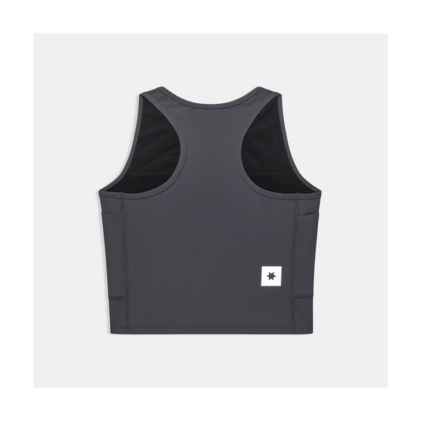 SAYSKY Women's Combat Rib Crop Top Grey