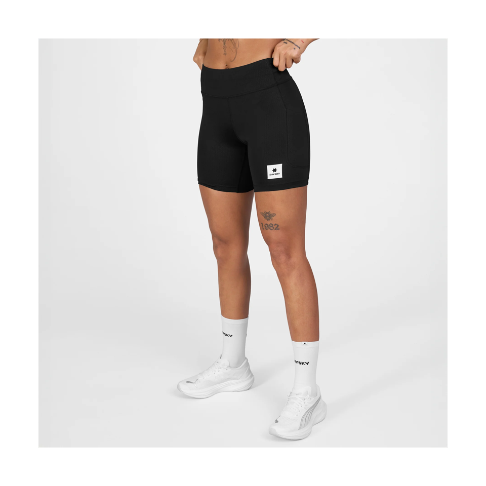 SAYSKY Women's Combat+ Short Tights 7" Black
