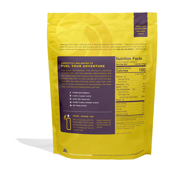 Tailwind Nutrition Endurance Fuel 50 Servings Lemon