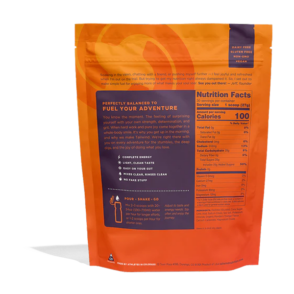 Tailwind Nutrition Endurance Fuel 30 Servings Mandarin Orange