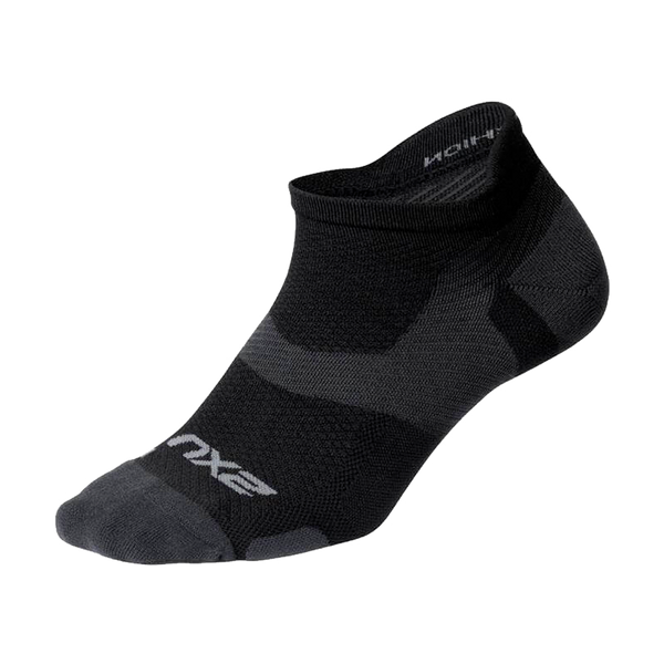 2XU Vectr Light Cushion No Show Compression Socks Black/Titanium