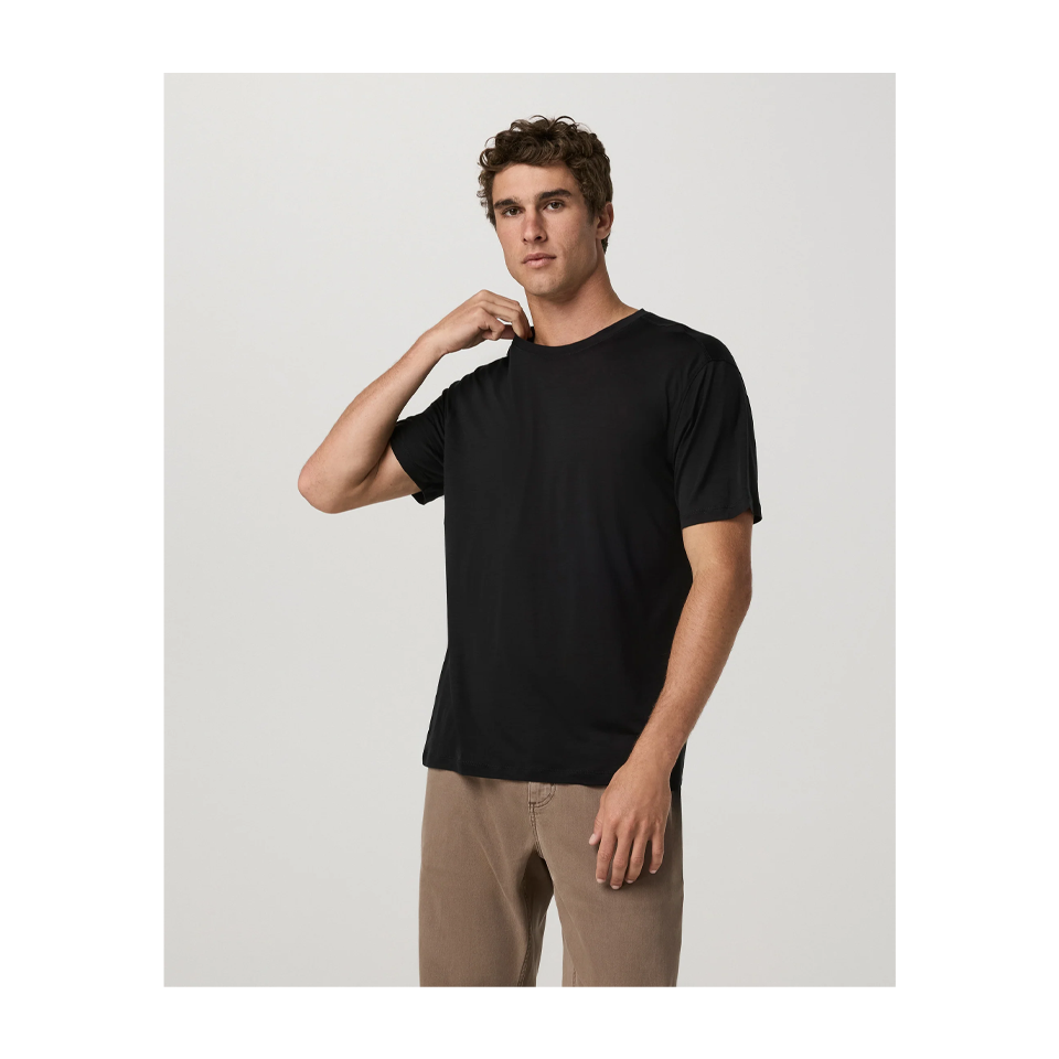 Vuori Men's Short Sleeve Merino Wool Tee 2.0 Black