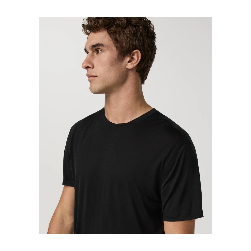 Vuori Men's Short Sleeve Merino Wool Tee 2.0 Black Secondary image