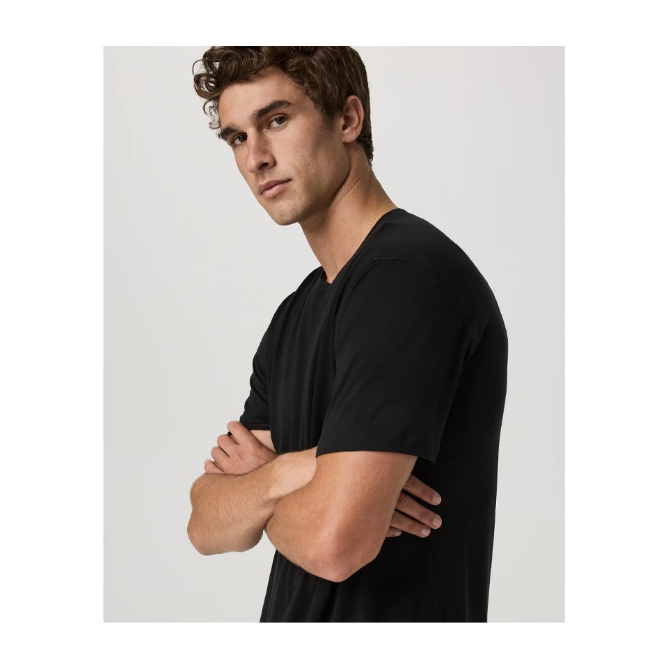 Vuori Men's Short Sleeve Merino Wool Tee 2.0 Black